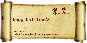 Nagy Kalliopé névjegykártya